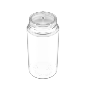 200ML V3 PET UNICORN BOTTLE WITH CRC & TAMPER EVIDENT BREAK-OFF BANDS (CLEAR BOTTLE WITH NATURAL CAP)