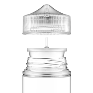 200ML V3 PET UNICORN BOTTLE WITH CRC & TAMPER EVIDENT BREAK-OFF BANDS (CLEAR BOTTLE WITH NATURAL CAP)